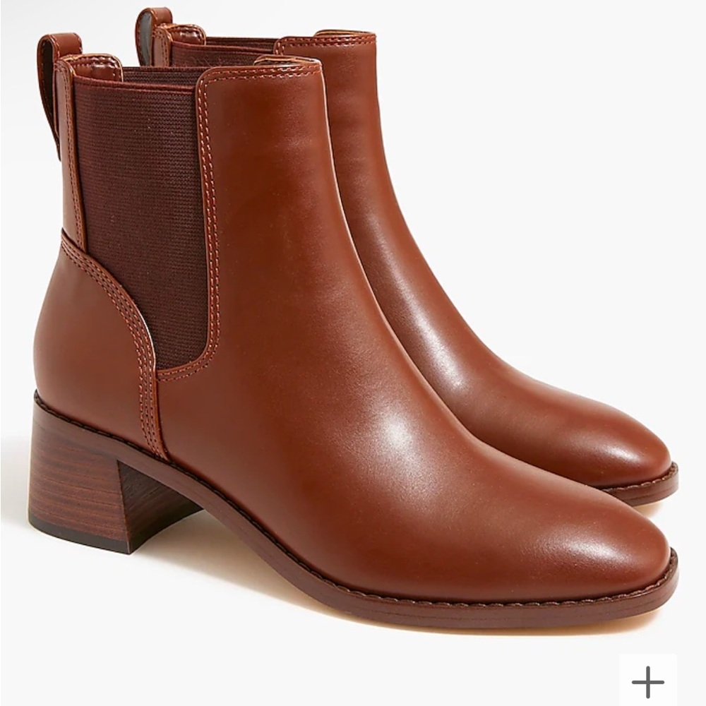 New Jcrew Chelsea cognac boots size 10